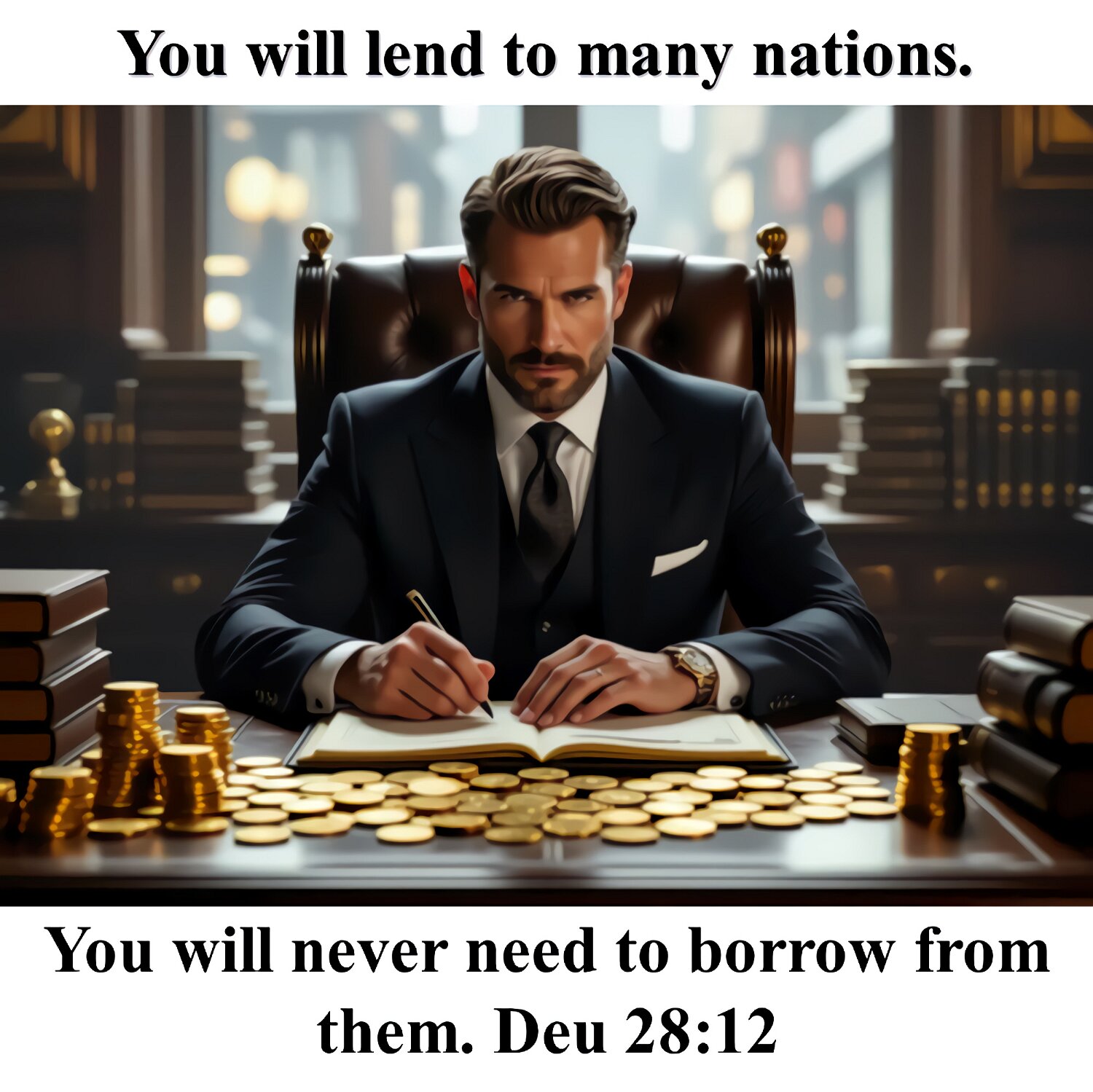 He'll bless everything you do. You will lend money to many nations. But you won't have to borrow from any of them.
