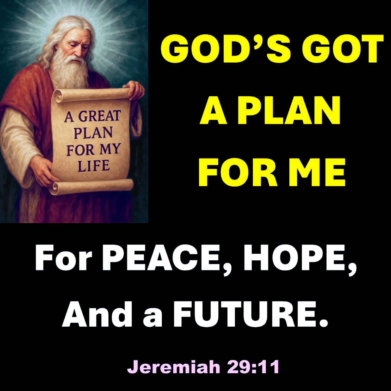I know the plans I have for you, says the LORD. I want you to enjoy success, not harm. I will give you hope for the years to come.