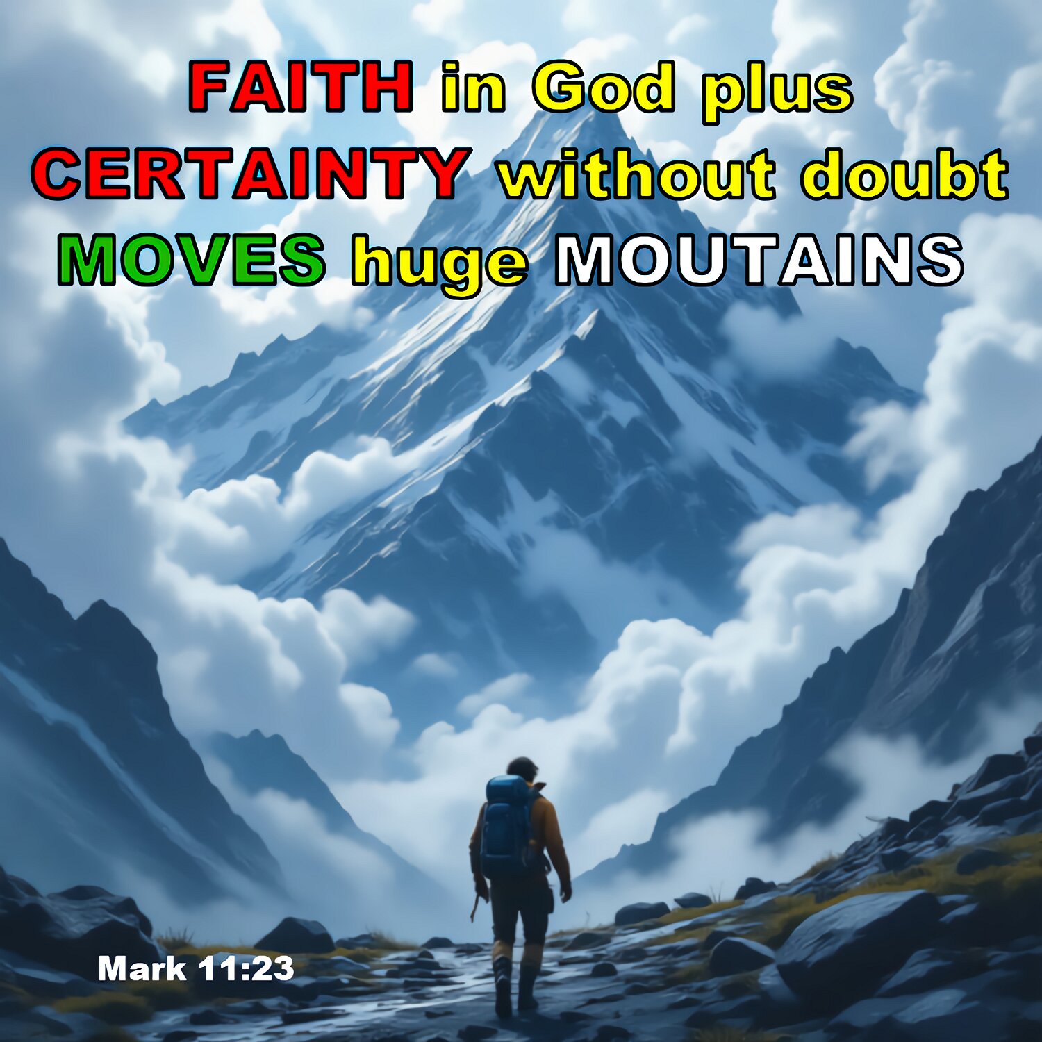 If you say to this mountain, Go and throw yourself into the sea. If you believe that what you say will happen, then it will be done for you.