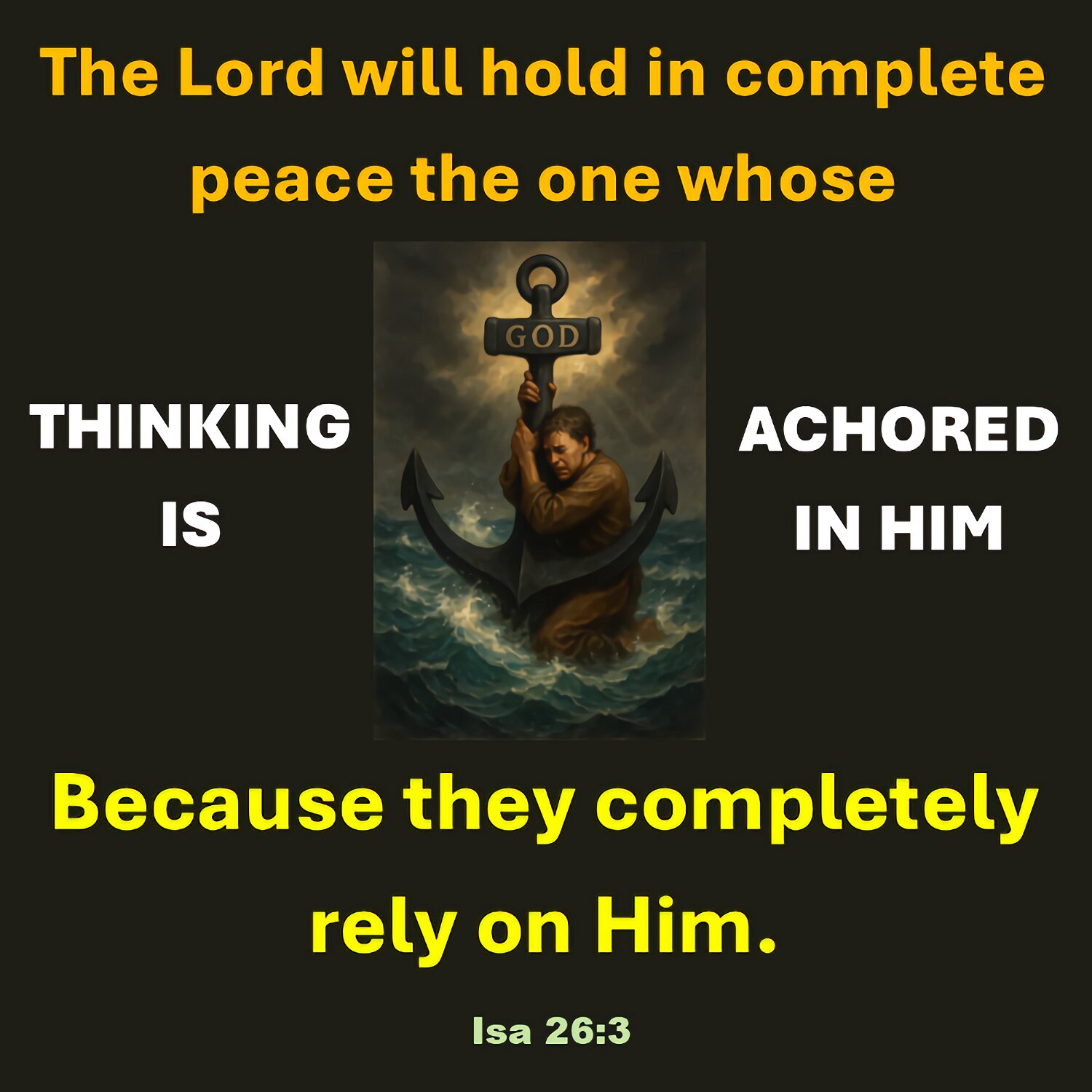 LORD, you will give perfect peace to anyone who commits himself to be faithful to you. That's because he trusts in you.